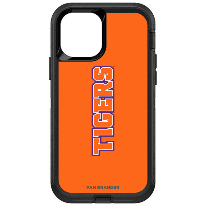OtterBox Black Phone case with Clemson Tigers Wordmark Design