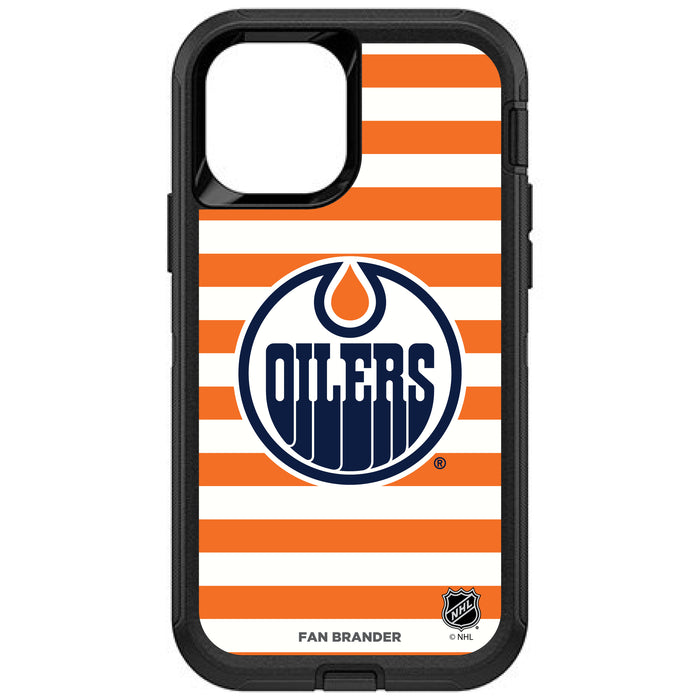 OtterBox Black Phone case with Edmonton Oilers Stripes