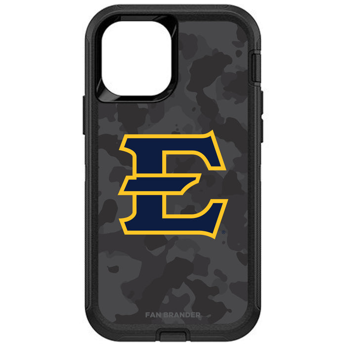 OtterBox Black Phone case with Eastern Tennessee State Buccaneers Urban Camo Background