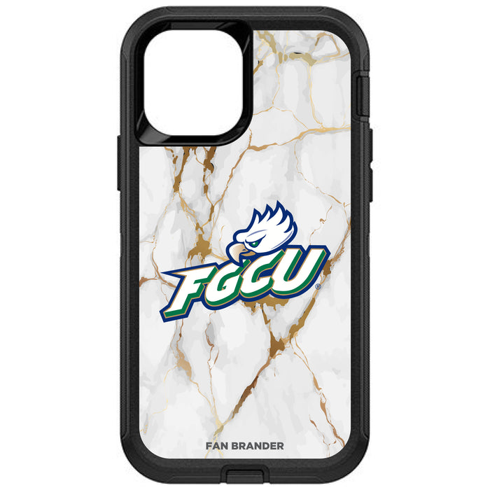 OtterBox Black Phone case with Florida Gulf Coast Eagles White Marble Background