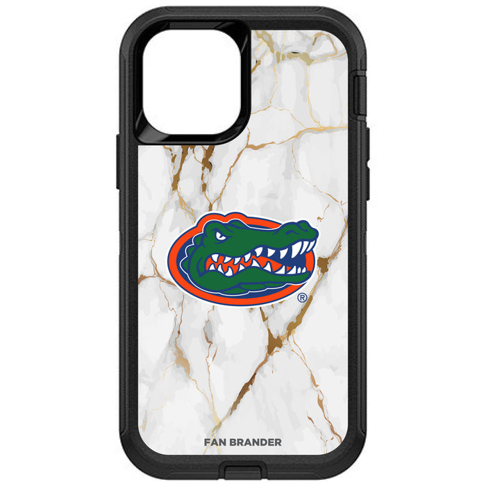 OtterBox Black Phone case with Florida Gators Tide White Marble Background