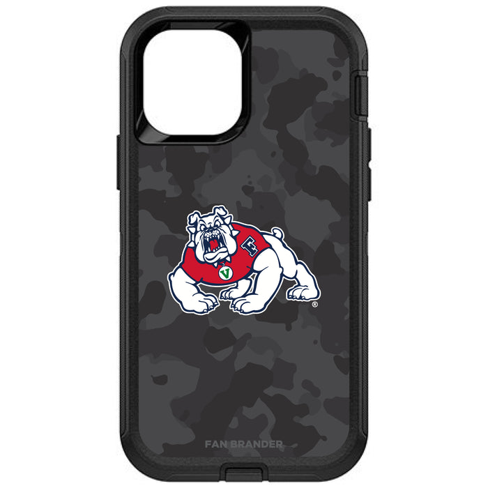 OtterBox Black Phone case with Fresno State Bulldogs Urban Camo Background