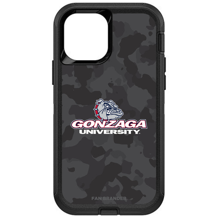 OtterBox Black Phone case with Gonzaga Bulldogs Urban Camo Background