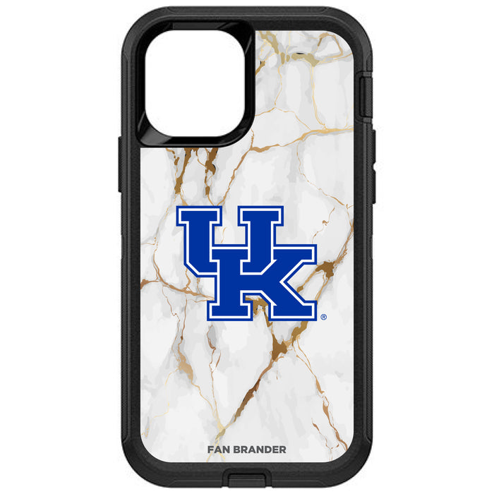 OtterBox Black Phone case with Kentucky Wildcats Tide White Marble Background