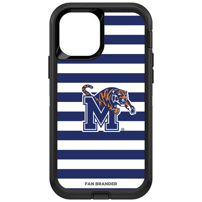 OtterBox Black Phone case with Memphis Tigers Tide Primary Logo and Striped Design