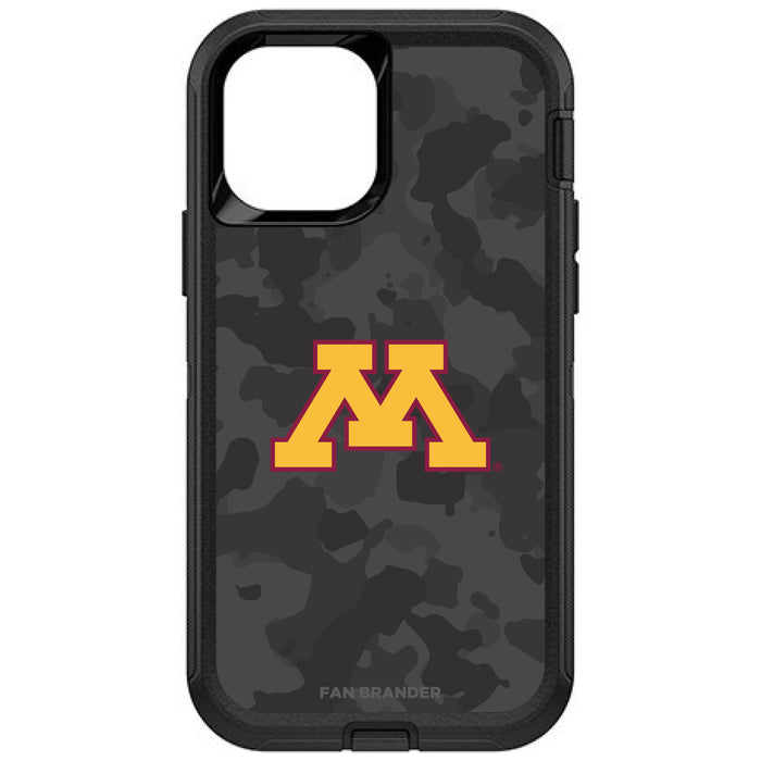 OtterBox Black Phone case with Minnesota Golden Gophers Urban Camo Background