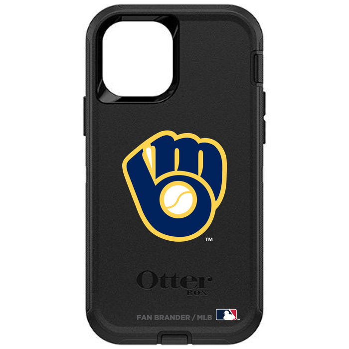 OtterBox Black Phone case with Milwaukee Brewers Secondary Logo