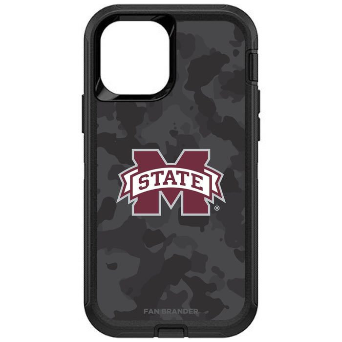 OtterBox Black Phone case with Mississippi State Bulldogs Urban Camo Background