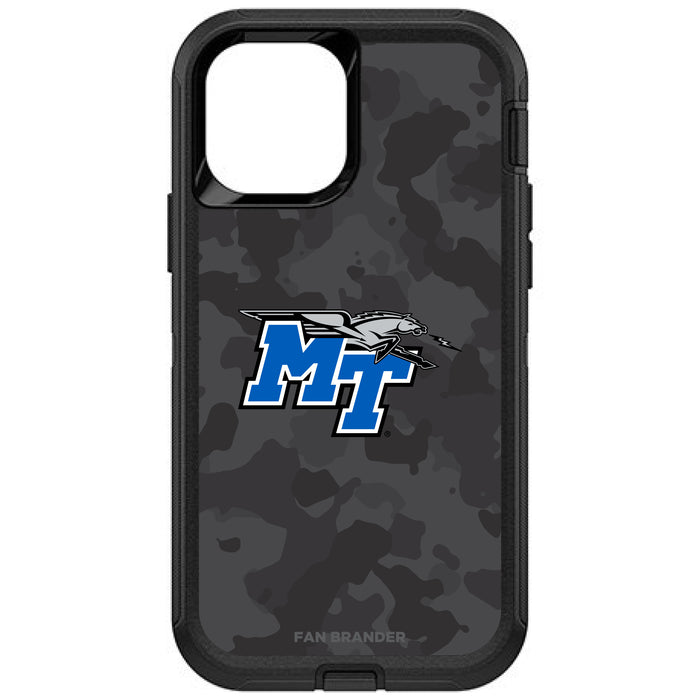OtterBox Black Phone case with Middle Tennessee State Blue Raiders Urban Camo Background