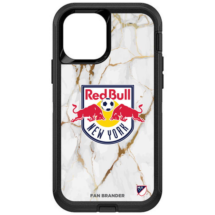 OtterBox Black Phone case with New York Red Bulls White Marble Design