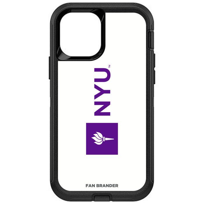 OtterBox Black Phone case with NYU Wordmark Design