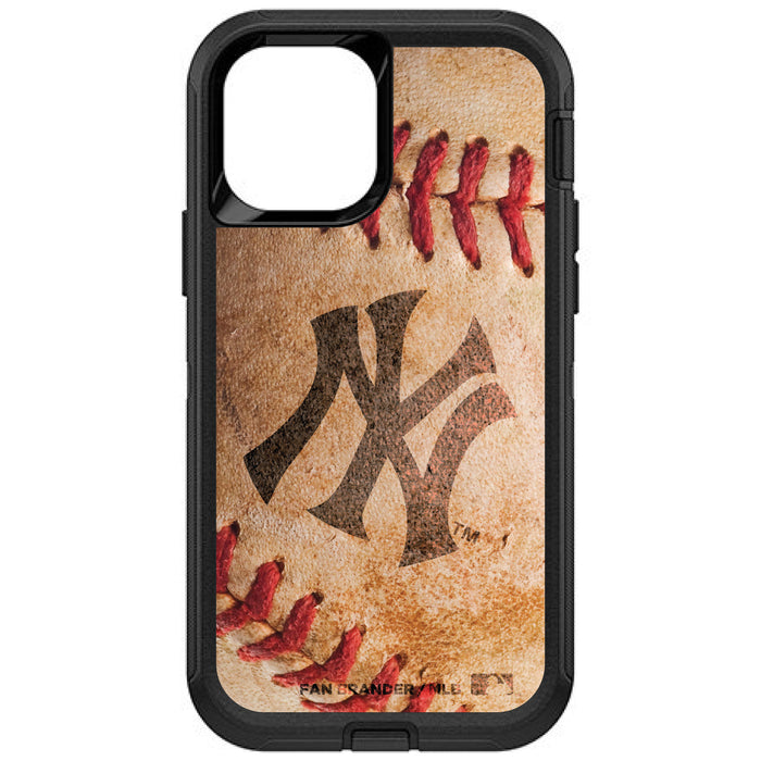 OtterBox Black Phone case with New York Yankees Primary Logo and Baseball Design