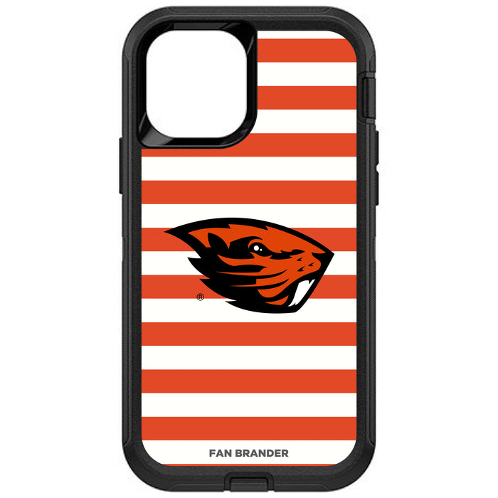 OtterBox Black Phone case with Oregon State Beavers Tide Primary Logo and Striped Design
