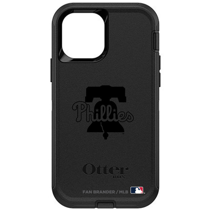 OtterBox Black Phone case with Philadelphia Phillies Primary Logo in Black