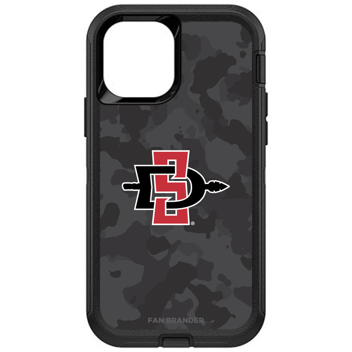 OtterBox Black Phone case with San Diego State Aztecs Urban Camo Background