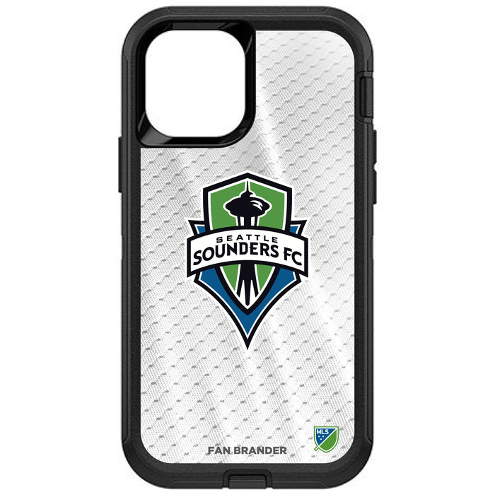 OtterBox Black Phone case with Seatle Sounders Primary Logo on Jersey Design
