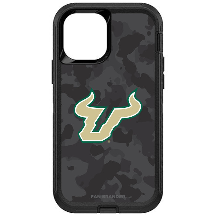 OtterBox Black Phone case with South Florida Bulls Urban Camo Background