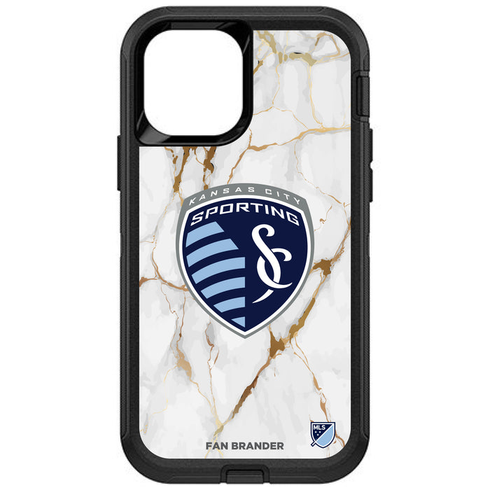 OtterBox Black Phone case with Sporting Kansas City White Marble Design