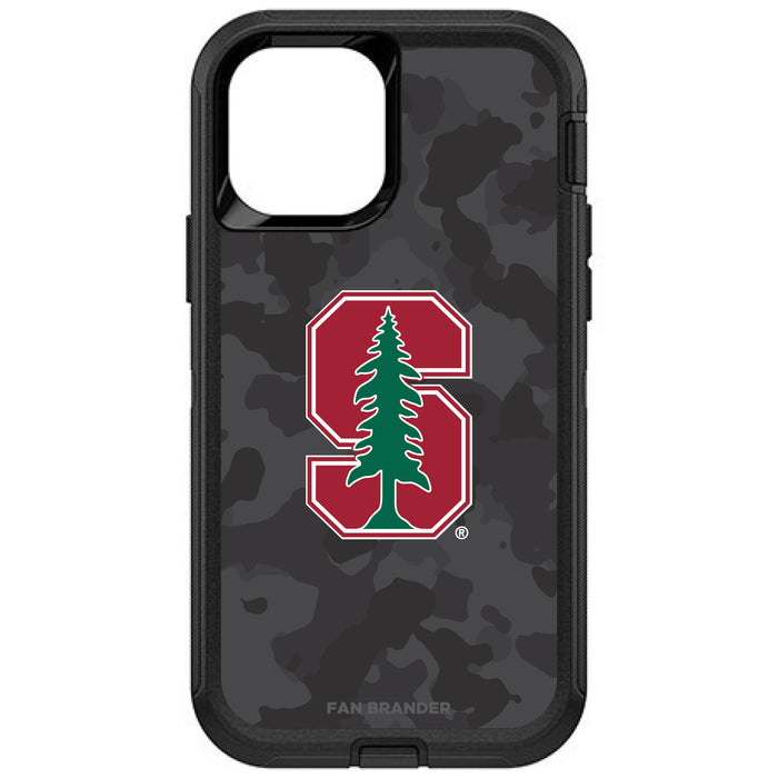 OtterBox Black Phone case with Stanford Cardinal Urban Camo Background