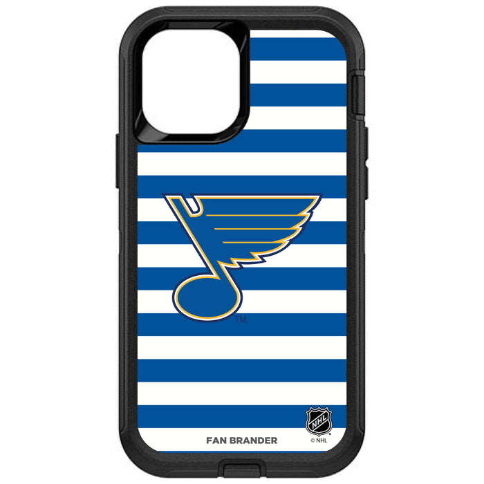 OtterBox Black Phone case with St. Louis Blues Primary Logo and Striped Design