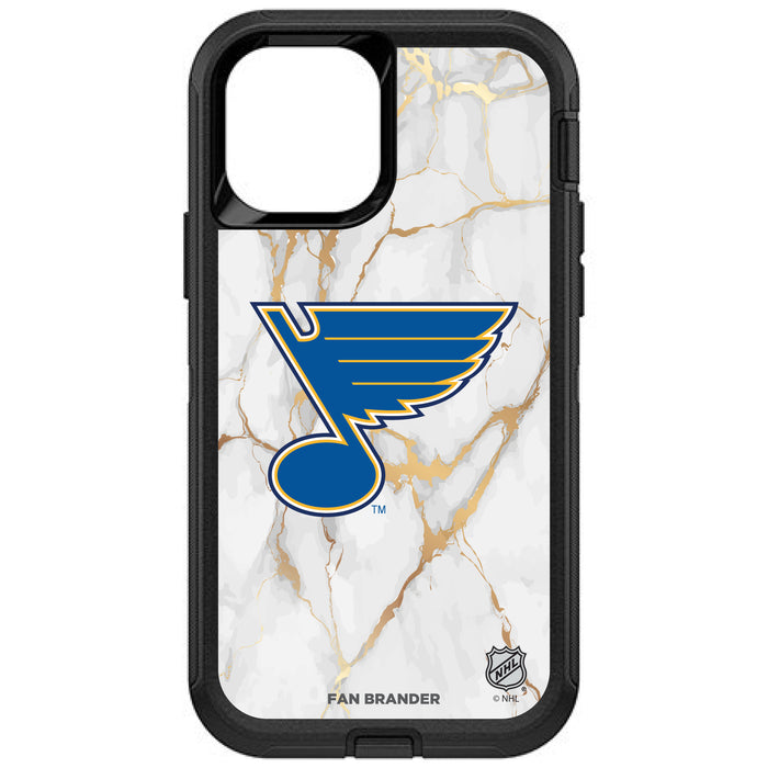 OtterBox Black Phone case with St. Louis Blues White Marble design