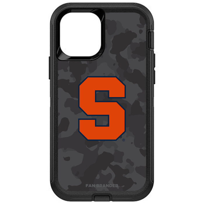 OtterBox Black Phone case with Syracuse Orange Urban Camo Background