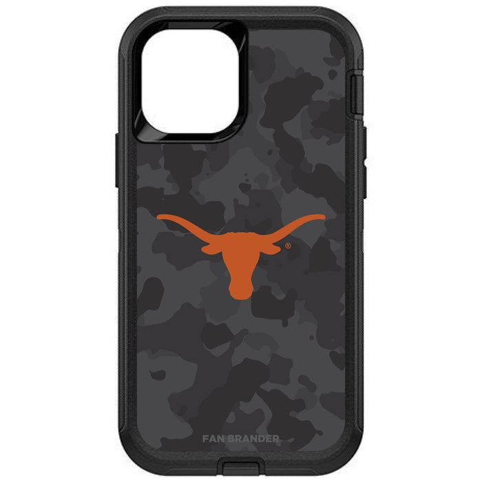 OtterBox Black Phone case with Texas Longhorns  Urban Camo Background