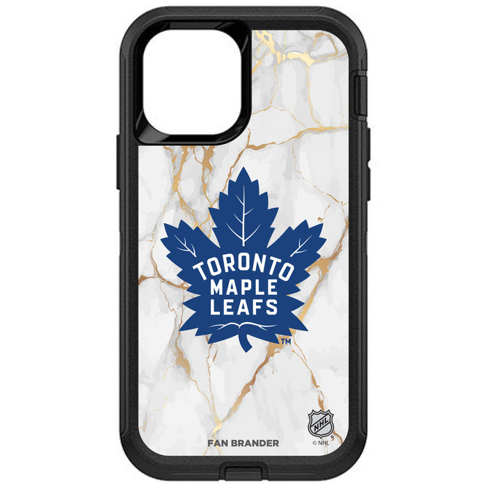 OtterBox Black Phone case with Toronto Maple Leafs White Marble design