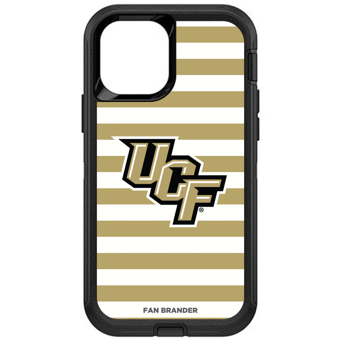 OtterBox Black Phone case with UCF Knights Tide Primary Logo and Striped Design