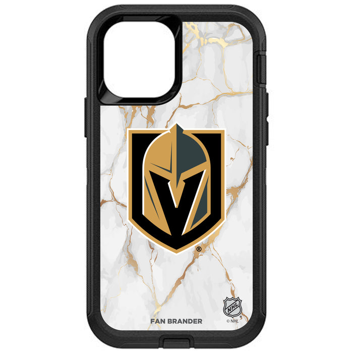 OtterBox Black Phone case with Vegas Golden Knights White Marble design