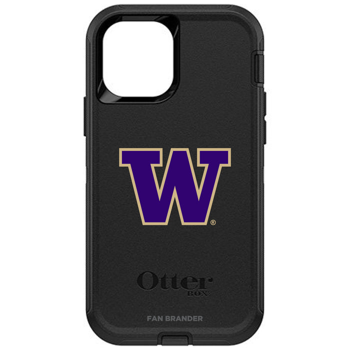 OtterBox Black Phone case with Washington Huskies Primary Logo