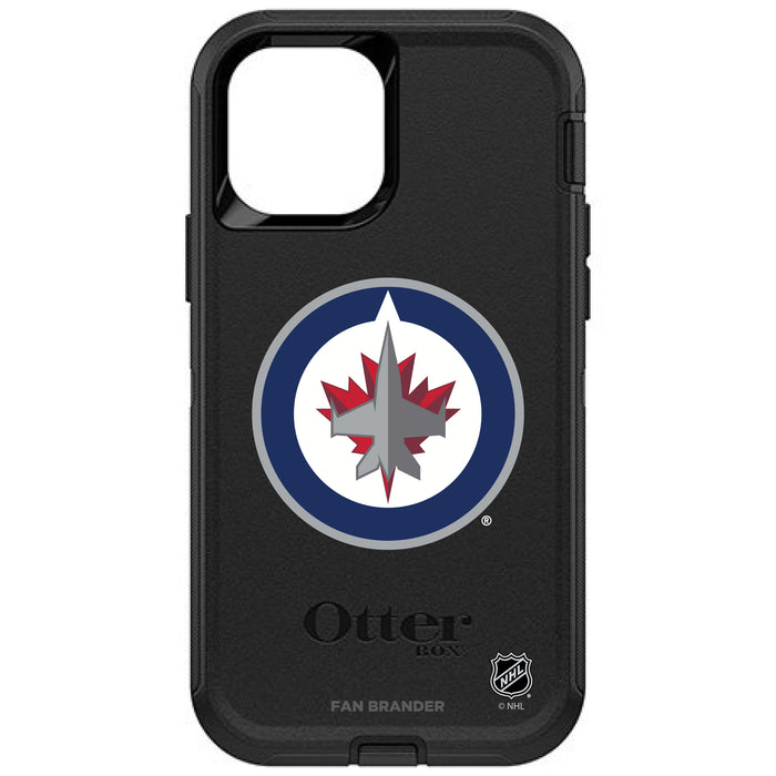 OtterBox Black Phone case with Winnipeg Jets Primary Logo