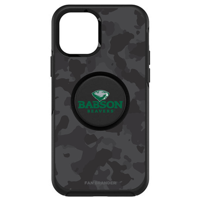 OtterBox Otter + Pop symmetry Phone case with Babson University Urban Camo background