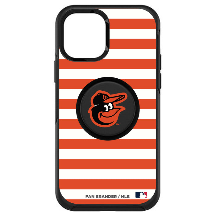 OtterBox Otter + Pop symmetry Phone case with Baltimore Orioles Primary Logo and Striped Design
