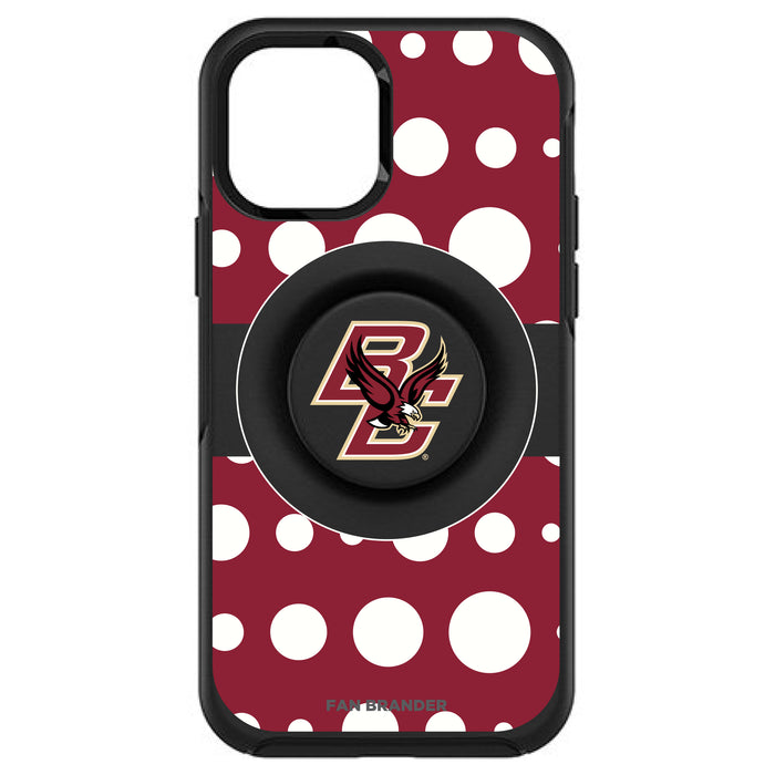 OtterBox Otter + Pop symmetry Phone case with Boston College Eagles Polka Dots design
