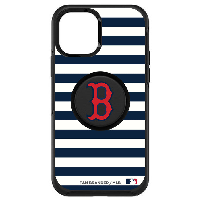 OtterBox Otter + Pop symmetry Phone case with Boston Red Sox Primary Logo and Striped Design