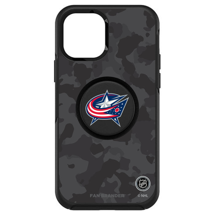 OtterBox Otter + Pop symmetry Phone case with Columbus Blue Jackets Urban Camo design