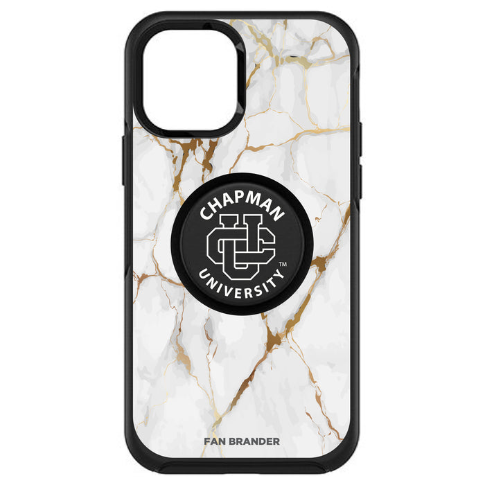 OtterBox Otter + Pop symmetry Phone case with Chapman Univ Panthers White Marble Background