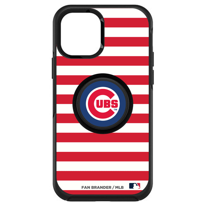 OtterBox Otter + Pop symmetry Phone case with Chicago Cubs Primary Logo and Striped Design