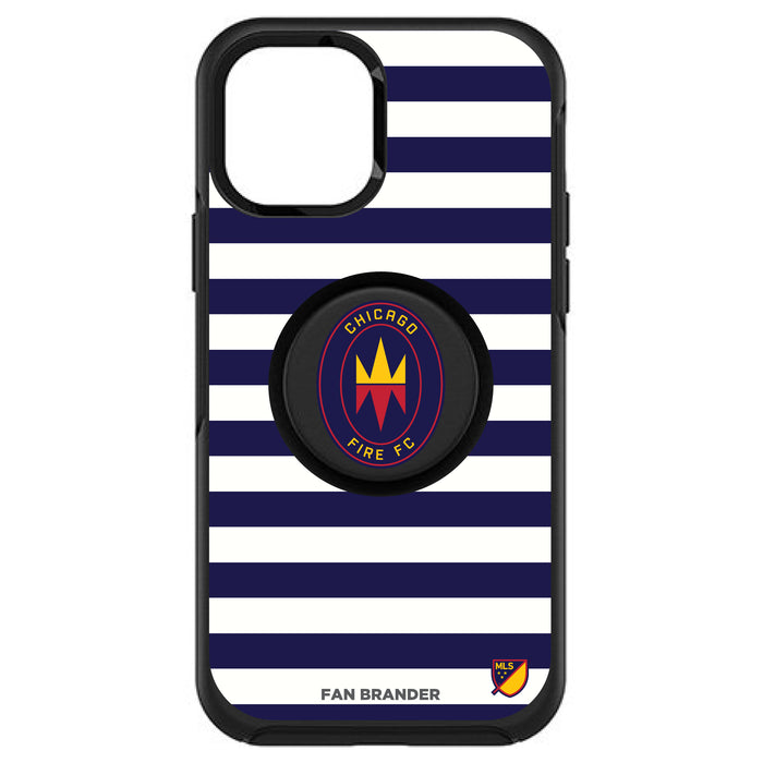 OtterBox Otter + Pop symmetry Phone case with Chicago Fire Primary Logo with Stripes