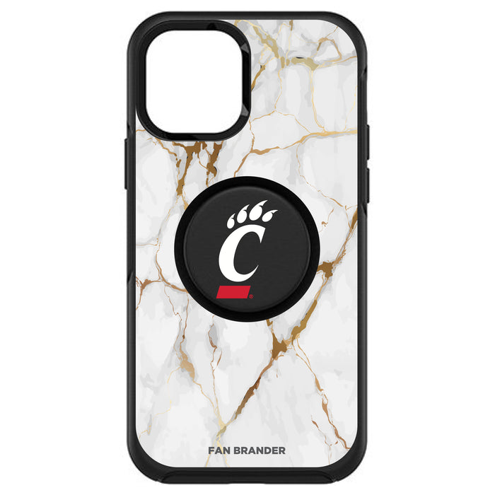 OtterBox Otter + Pop symmetry Phone case with Cincinnati Bearcats White Marble Background