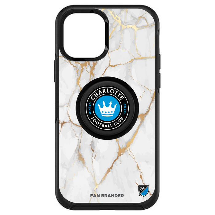 OtterBox Otter + Pop symmetry Phone case with Charlotte FC White Marble design