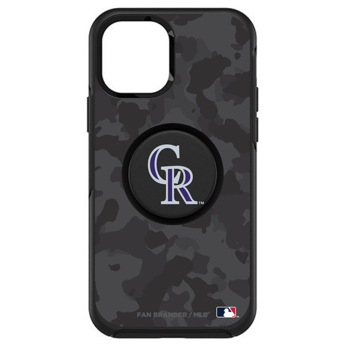 OtterBox Otter + Pop symmetry Phone case with Colorado Rockies Urban Camo background