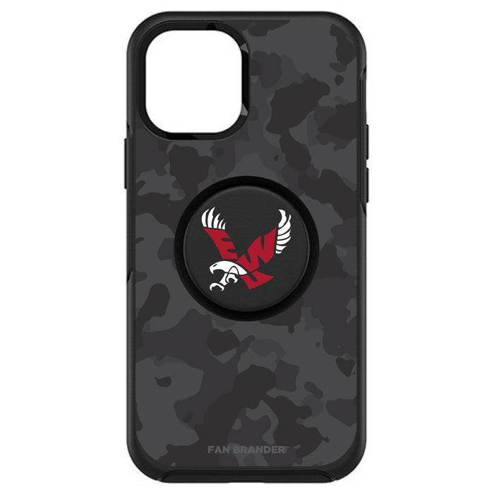 OtterBox Otter + Pop symmetry Phone case with Eastern Washington Eagles Urban Camo background