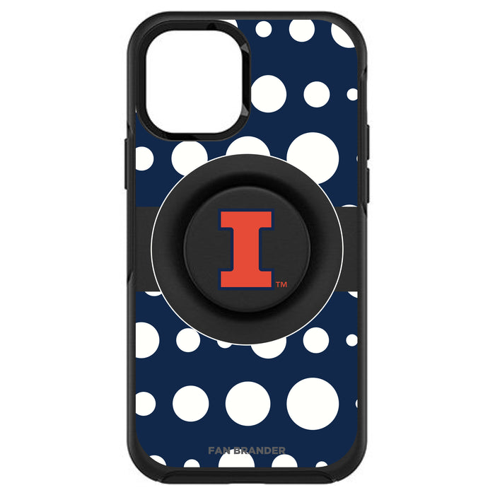 OtterBox Otter + Pop symmetry Phone case with Illinois Fighting Illini Polka Dots design