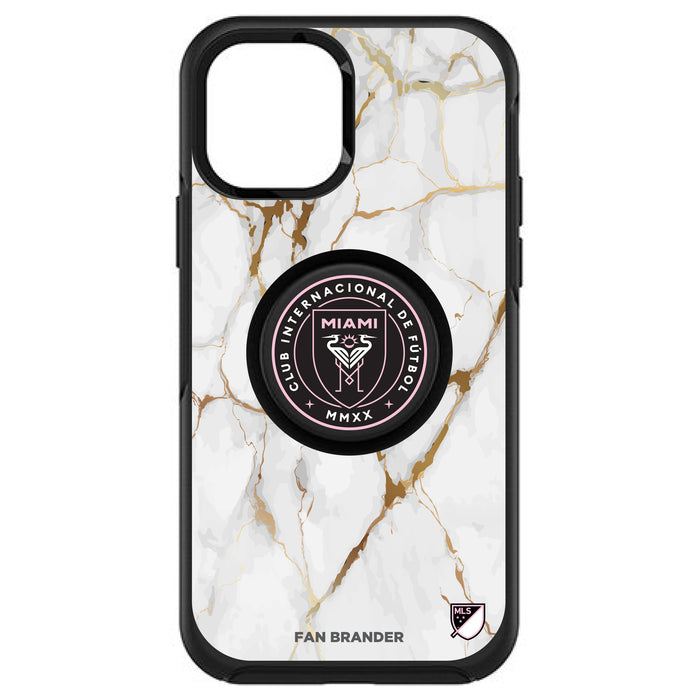 OtterBox Otter + Pop symmetry Phone case with Inter Miami CF White Marble design