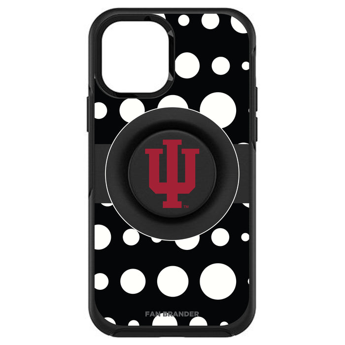 OtterBox Otter + Pop symmetry Phone case with Indiana Hoosiers Polka Dots design