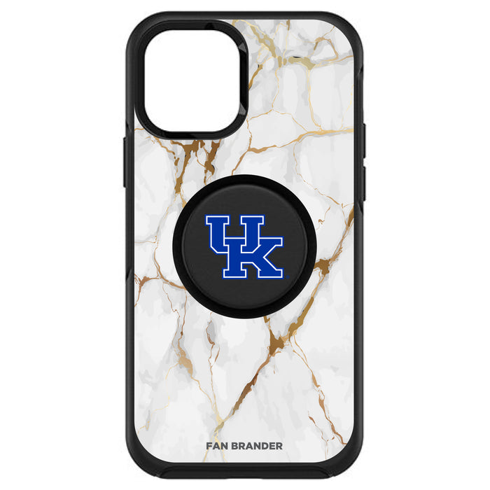 OtterBox Otter + Pop symmetry Phone case with Kentucky Wildcats White Marble Background