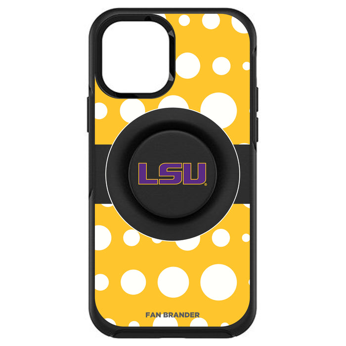 OtterBox Otter + Pop symmetry Phone case with LSU Tigers Polka Dots design