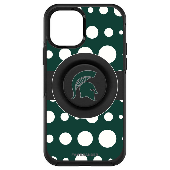 OtterBox Otter + Pop symmetry Phone case with Michigan State Spartans Polka Dots design